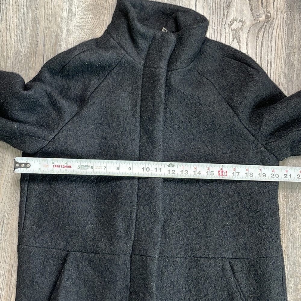 H&M Black Wool-Blend Pea Coat - Picture 5 of 11